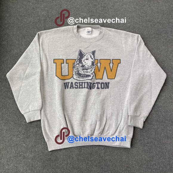 Vintage 90s Washington Huskies Sweatshirt, University Of Washington Shirt tee - Picture 1 of 2